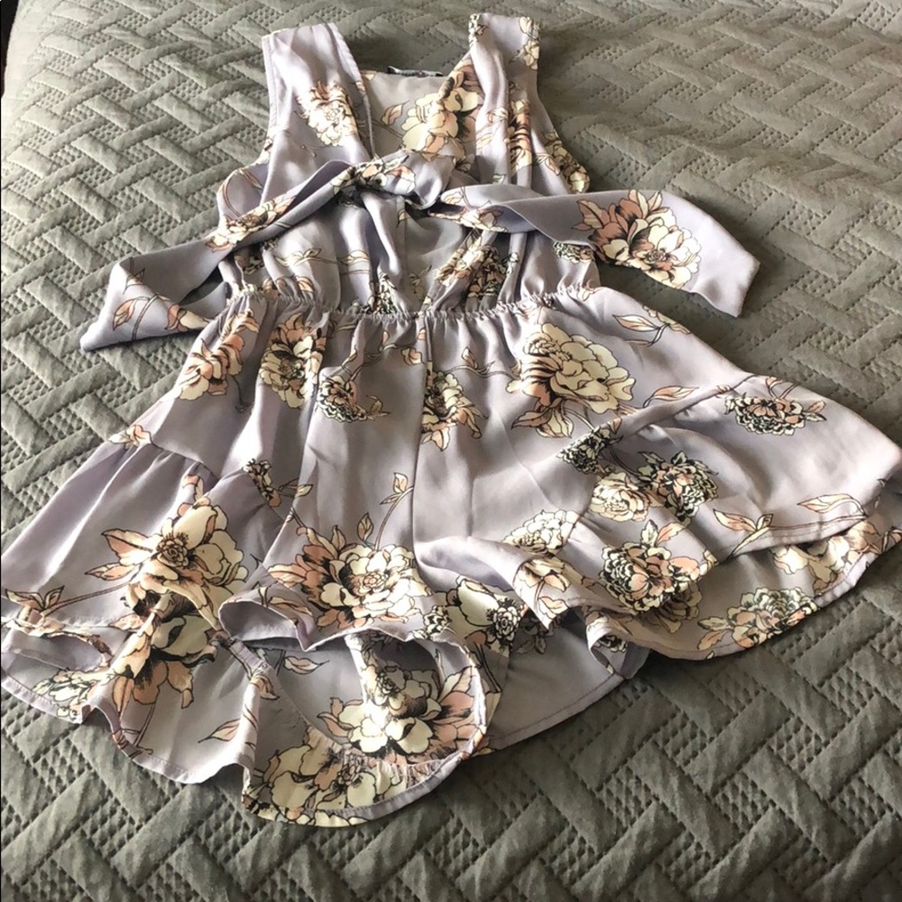 Fashion nova floral front tie romper